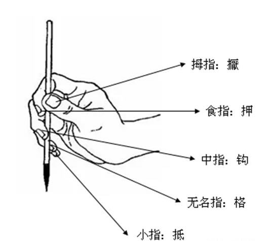 毛笔执笔法与姿势---..